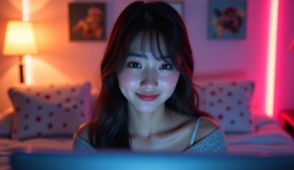 Stripchatで人気の日本人女性キャストを無料で探す方法を解説する記事のアイキャッチ（ライブ配信風の女性）