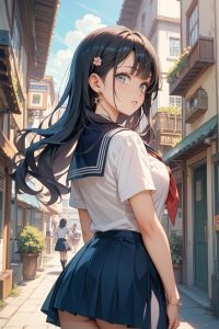 制服風のキャラクターを描いたイラスト。SNSにおける「家出少女」詐欺を警告し、出会えない理由と大人向けの安全な代替ルートを解説する記事のアイキャッチ。