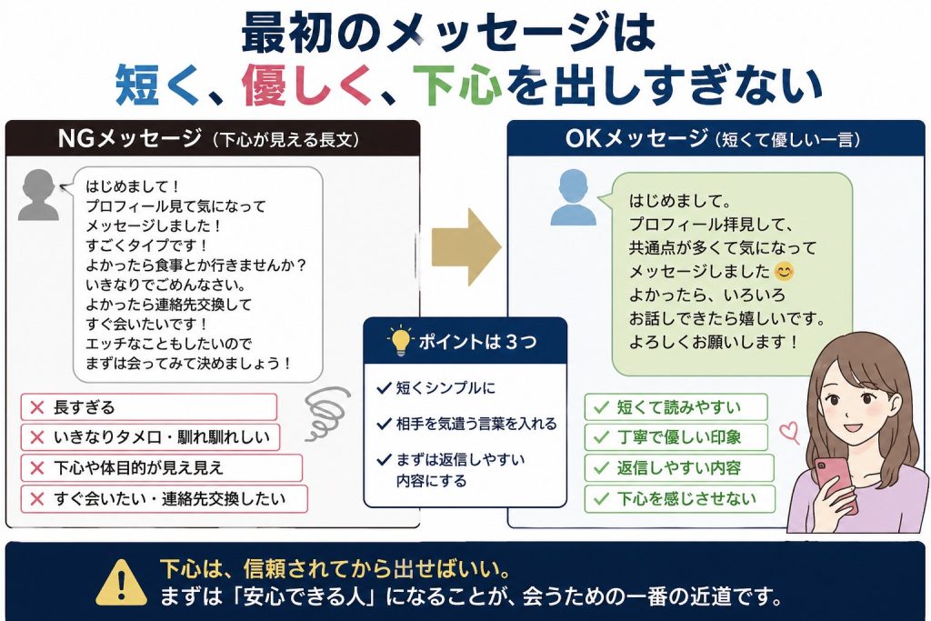 PCMAX攻略｜最初のメッセージは短く優しく下心を出しすぎない