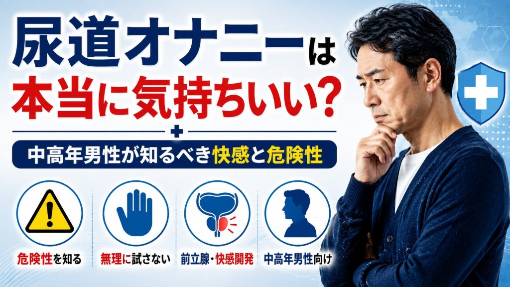 尿道オナニーは本当に気持ちいいのか、中高年男性が知るべき快感と危険性を解説するアイキャッチ画像